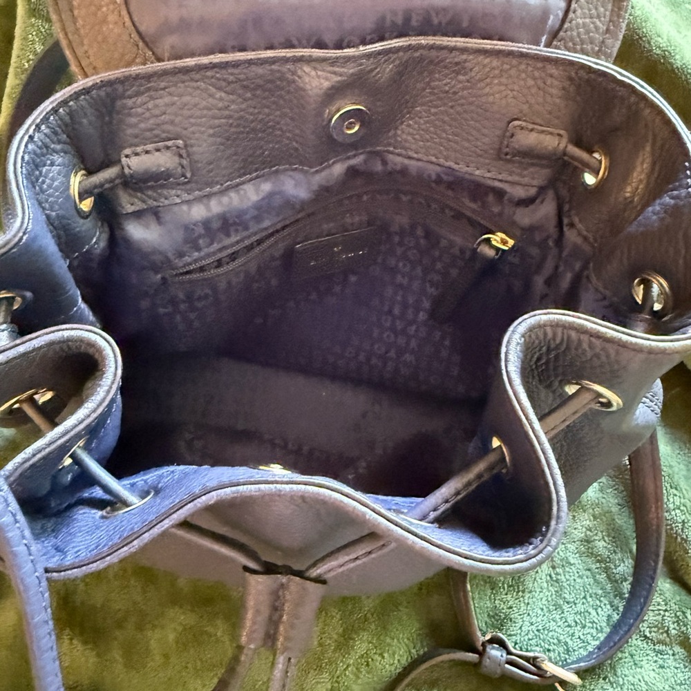 Kate Spade Navy Leather Backpack - Picture 7 of 9
